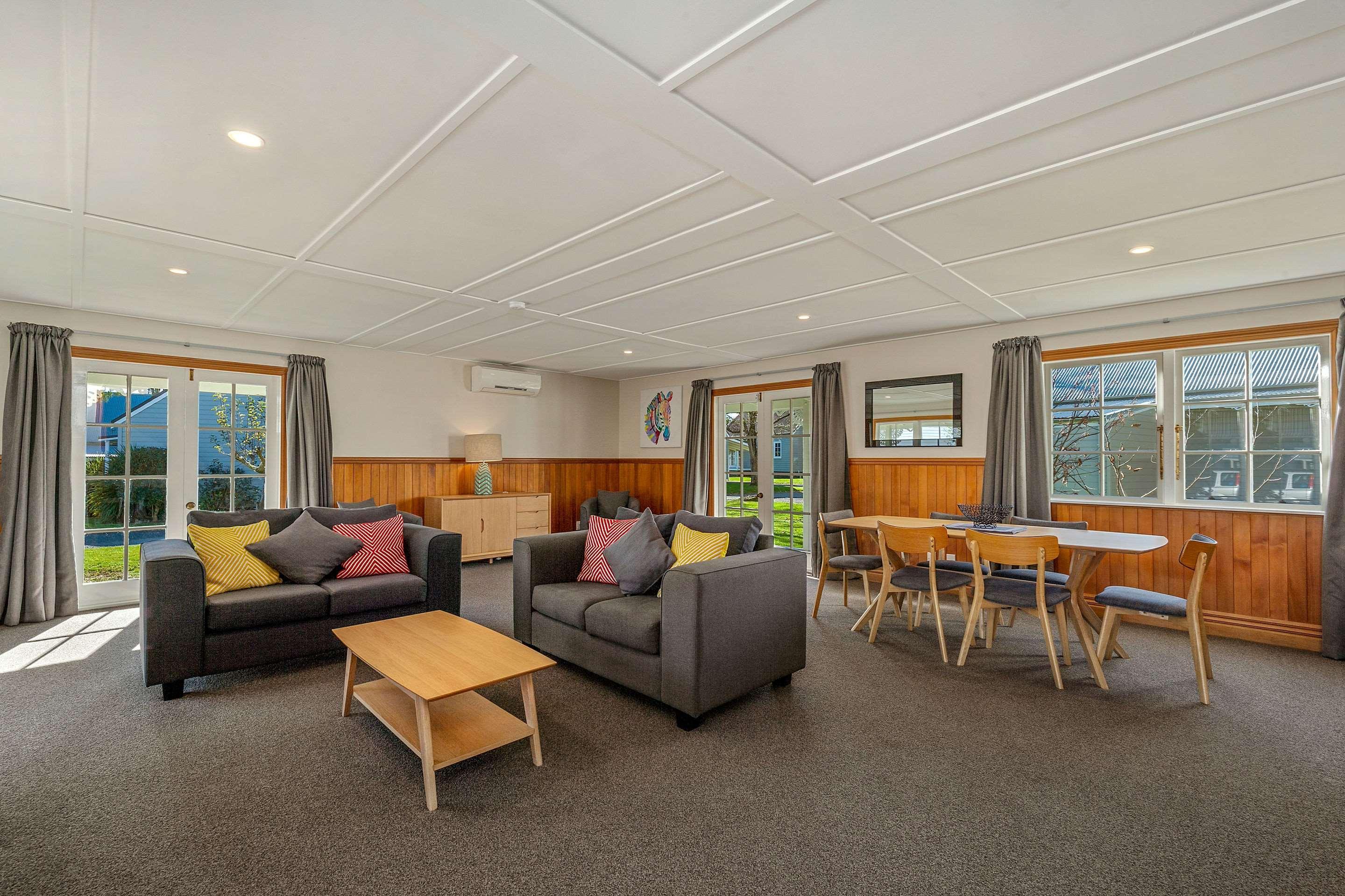 Huka Falls Resort Taupo Bagian luar foto The common room at the University of Waikato's Melville Hall